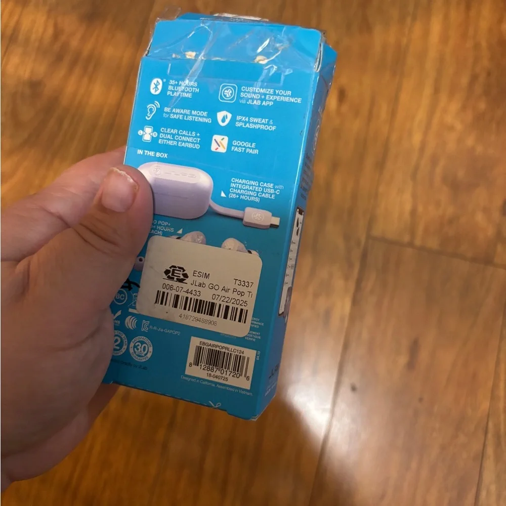 New True Wireless Earbuds - Lilac open box